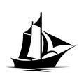 Ship. Depicted on a white background. Vector illustration Royalty Free Stock Photo