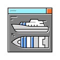 ship design concept marine color icon vector illustration