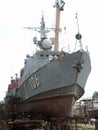 Ship in the dock, Astrakhan, Russia Royalty Free Stock Photo