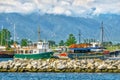 Ship dock at Paralia Katerini Royalty Free Stock Photo