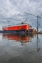 The ship in the dock - Repair Shipyard in Gdansk, Poland Royalty Free Stock Photo