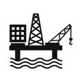 ship drilling Vector Icon which can easily modify or edit