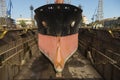 Ship in dry dock