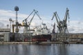 Ship in dry dock