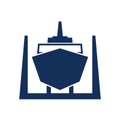 Ship in dry dock icon