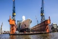 Ship in the drydock Royalty Free Stock Photo