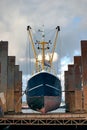 Ship in a Drydock Royalty Free Stock Photo