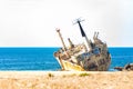 The ship Edro III lying stranded off the coast of Cyprus Royalty Free Stock Photo