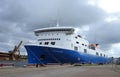 Ship - ferry in Ventspils harbour, Latvia