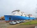Ship - ferry in Ventspils, Latvia