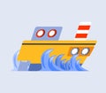 Ship flat skew icon