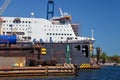 Ship in the floating dock Royalty Free Stock Photo