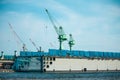 Ship in floating dock, shipyard, dockyard, Ship repair Yard