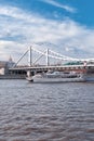 The Ship of the Flotilla Radisson at the Crimean Bridge in Gorky Park