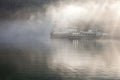 Ship in the fog Royalty Free Stock Photo