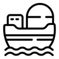 Ship gas cargo icon outline vector. Oil tank Royalty Free Stock Photo