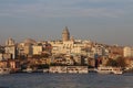 Ship on Golden Horn with Galata tower, Istanbul