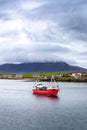 Ship in the harbor of Stromness Royalty Free Stock Photo