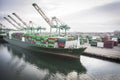 Ship Harbored at Port of San Pedro, California, U.S.A.