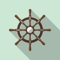 Ship Helm Vector Flat Icon