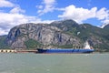 Ship in the Howe Sound Royalty Free Stock Photo