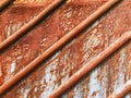 Rusty Ship Hull With Stripes Royalty Free Stock Photo