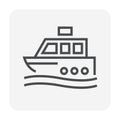 Ship icon black Royalty Free Stock Photo