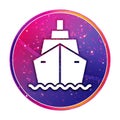 Ship icon creative trendy colorful round button illustration