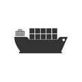 Ship icon isolated on white background. Modern flat pictogram, business, marketing, internet concept. Trendy Simple vector symbol Royalty Free Stock Photo