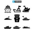 Ship icon or logo isolated sign symbol vector illustration Royalty Free Stock Photo