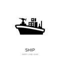 ship icon in trendy design style. ship icon isolated on white background. ship vector icon simple and modern flat symbol for web Royalty Free Stock Photo