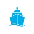 Ship icon vector illustration. shipping symbol Royalty Free Stock Photo
