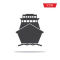 Ship icon vector. Shipping symbol isolated on background