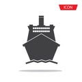 Ship icon vector. Shipping symbol isolated on background