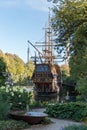 The ship in the lake at Tivoli Gardens in Copenhagen, Denmark