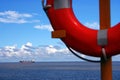 Ship and lifesaver Royalty Free Stock Photo