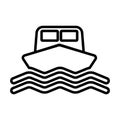 Ship line icon. Boat sign in outline style. Vector
