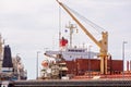 Ship Loading At Large City Wharf