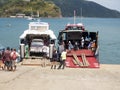 Ship loading at the port of Ankify, Madagascar