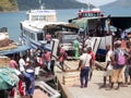 Ship loading at the port of Ankify, Madagascar