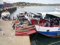 Ship loading at the port of Ankify, Madagascar