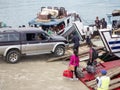 Ship loading at the port of Ankify, Madagascar