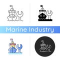 Ship maintenance and repair icon