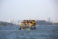 Ship with mass travelers on Taihu Lake, Wuxi, China Royalty Free Stock Photo