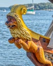 Ship masthead with lion face Royalty Free Stock Photo