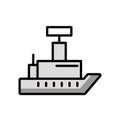 Ship military force isolated icon