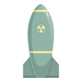 Ship military nuclear icon cartoon vector. War fire blast Royalty Free Stock Photo