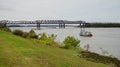 Ship on Mississippi river