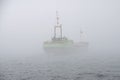 Ship in the mist Royalty Free Stock Photo