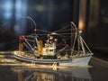 Ship model in a museum.